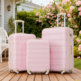 3 Piece Luggage Set Hardside Spinner Suitcase With Tsa Lock 20" 24" 28"