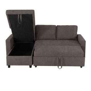 L - Shaped Convertible Sofa Bed With Storage Chaise