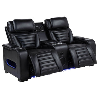 Isadora - Power Reclining Loveseat With Dual USB Charging And Built In Bluetooth Speaker - Black