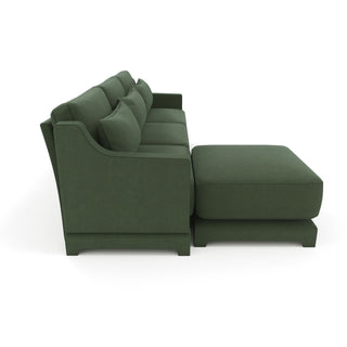 Stylish Sofa With Ottoman And Lumbar Pillows, Ergonomic Design