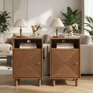 Nightstand With Charging Station & Storage