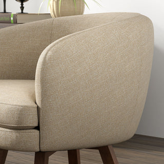 Swivel Accent Chair With Sculptural Base