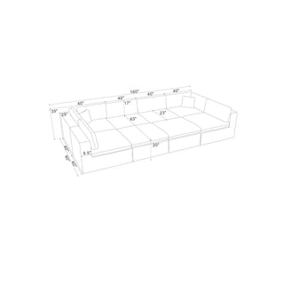 Custom Configuration Modular Sectional With Toss Pillows