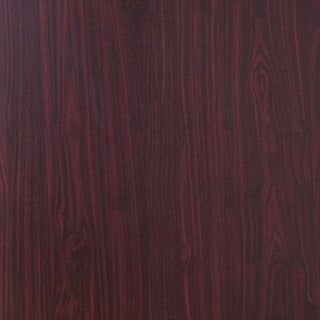 Three Locking Drawers On Metal Glides Student Desk Work Desk Modesty Panel Metal Bar Handles - Mahogany