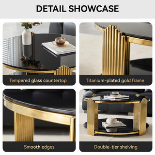 Round Table With Double Layer Storage