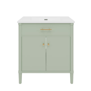 Bathroom Vanity With Sink, Soft Close Doors And Adjustable Shelf