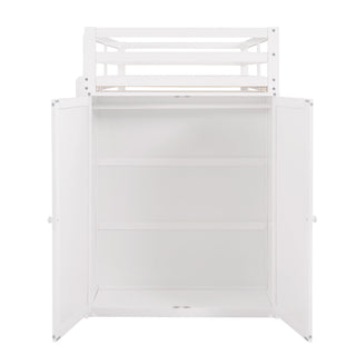 Loft Bed With Drawers, Desk, And Wardrobe