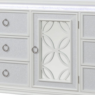 Abigale - 6 Drawer Dresser With LED (Includes Dresser Only, Mirror Not Included) - White