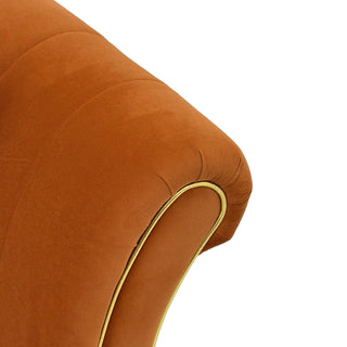 3 Seater Sofa With Rolled Arms, Vertical Channel Tufted Backrest