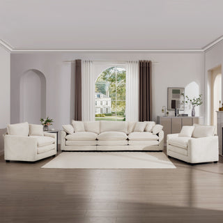 Elegant Oversized Sectional Sofa Set With Deep Seats And Flexible Layout