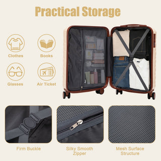 Hard Shell Travel Luggage With Scratch Resistant Surface