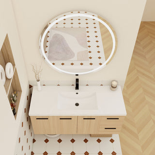 Floating Bathroom Vanity With Sink, Modular Cabinet