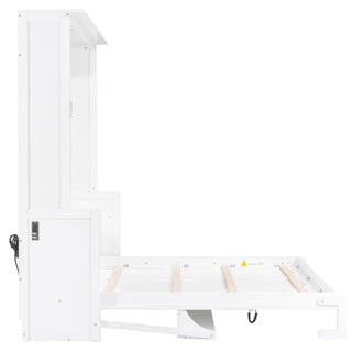 Murphy Bed With Desk, LED Lights & USB Charging Station