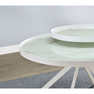 Shayne - Round Top Coffee Table With 2 Tier Design