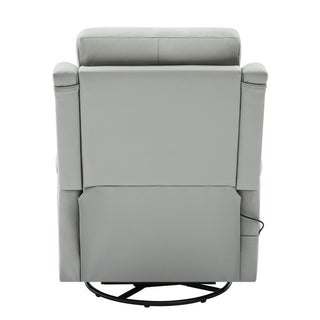 Manual Recliner Swivel Rocking Chair With 8 Point Massage And Heating