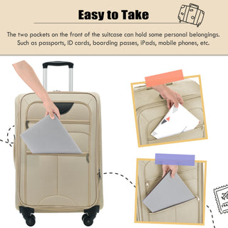 Softside Luggage Expandable Set With Duffel Bag Upright Spinner