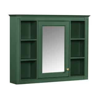 Bathroom Vanity With Mirror Cabinet, Single Sink With 2 Soft Closing Doors And 4 Drawers