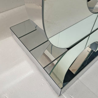 Double C - Base Rectangular Sofa Table For Living Room - Silver