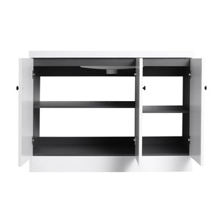 Contemporary Freestanding Bathroom Vanity With Resin Sink & Soft-Close Cabinet Doors