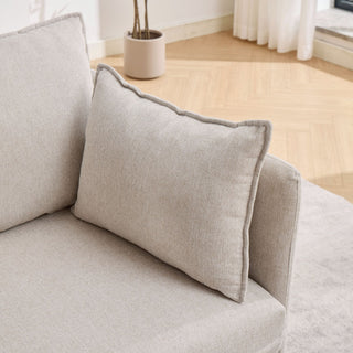 Oversized Deep Seat Accent Chair With Matching Storage Ottoman & Throw Pillows
