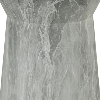 Round Outdoor End Table - Marble