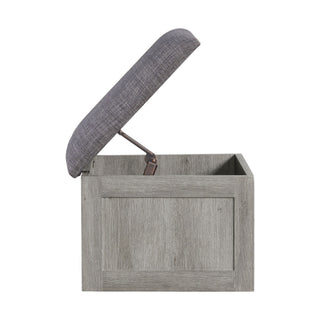 Uster - Coffee Table With Four Storage Stools - Gray