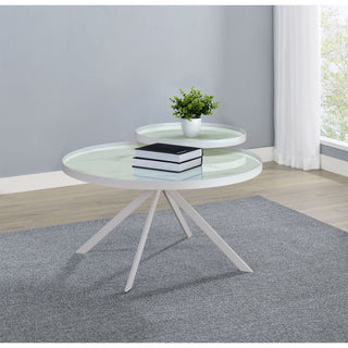 Shayne - Round Top Coffee Table With 2 Tier Design