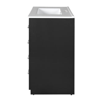 Bathroom Vanity With Sink, Storage Cabinet, Freestanding Set With 3 Drawers & Soft Closing Doors