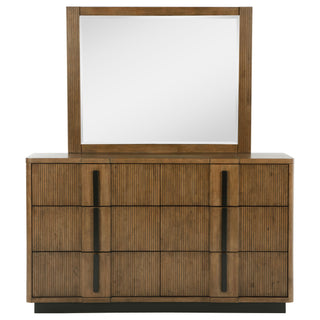 Moraga - 6 Drawer Dresser With Mirror - Ash Brown