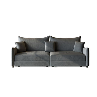 King Pull Out Sofa Bed, 3-In-1 Convertible Bed With 3 Pillows