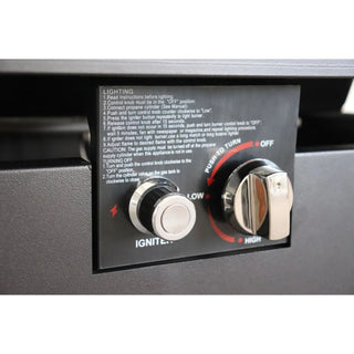 Rectangle Fire Pit, Fuel Versatility - Black