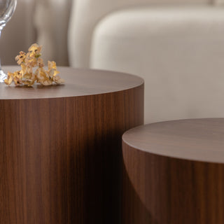 Modern Round Nesting Coffee Table (Set of 2)