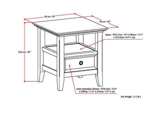 Amherst - Handcrafted End Table