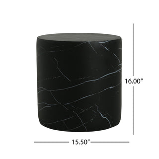 Cylindrical Design, Outdoor Lightweight Concrete Side Table
