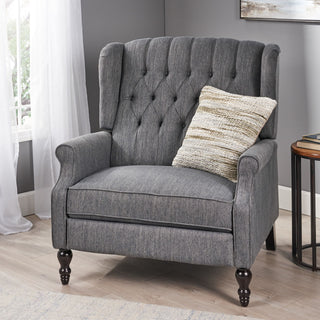Dunham - Contemporary Fabric Tufted Oversized Pushback Recliner