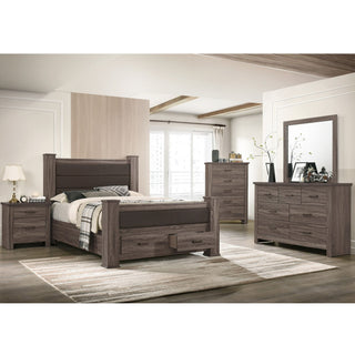 Upholstered Bed With Footboard Drawers