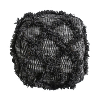 Jumanji - Handcrafted Wool And Cotton Pouf - Brown