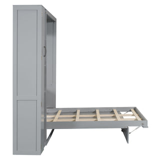 Murphy Wall Bed With Shelves, Wardrobe And LED Lights