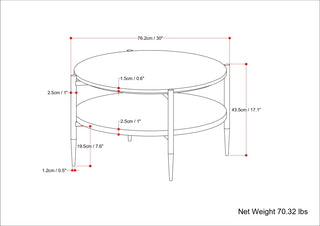 Wagner - Round Marble & Wood Table