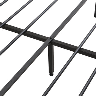 Modern Bed Frame With LED Lights, Upholstered Headboard, USB Charging