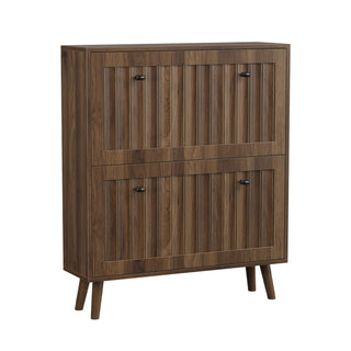 Shoe Cabinet, Storage Unit For Hallways - Walnut