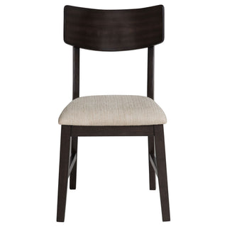 Jackie - 5 Piece Dining Set With Drop Leaf Table And Side Chairs - Dark Coffee