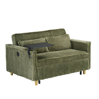 Pull Out Sofa With Movable Tabletop And USB Ports
