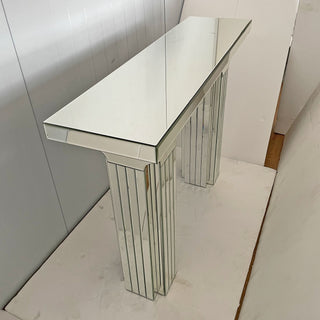 Console Table, Rectangular Entryway Desk For Living Room - Silver
