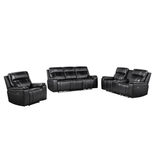 Gary - Power Reclining Loveseat With Cooler In Center Console - Black