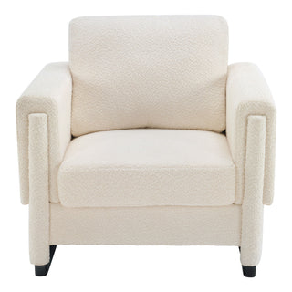 Upholstered Accent Armchair With Square Arm