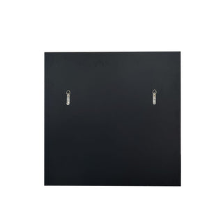3D Beveled Wall Mirror With Frame, Large Square Design For Living Room - Silver