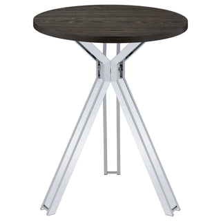 Edgerton - Round Height Bistro Bar Table - Dark Oak