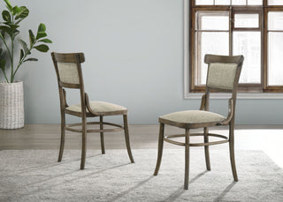Bistro - Wide Dining Chair With Cushion (Set of 2) - Vintage Walnut