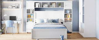 Bed With All In One Cabinet, Shelf And Sockets, Trundle